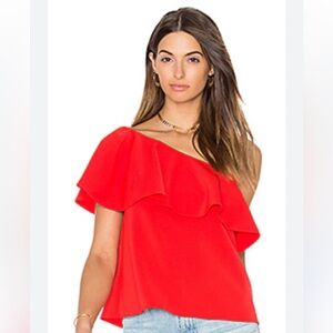 NWOT Amanda Uprichard One Shoulder Top